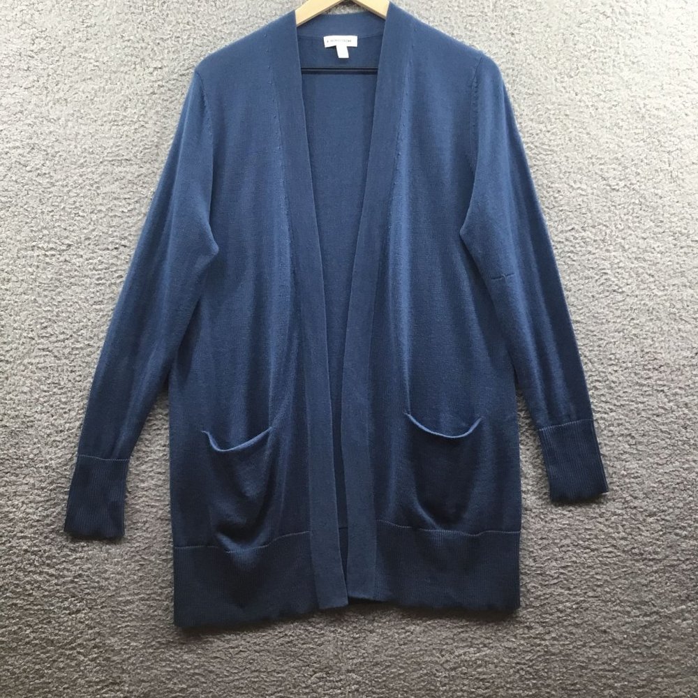 Women’s Navy Open-Front Cardigan Sweater